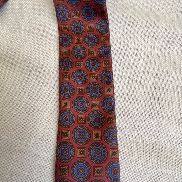 NWT Vintage Symphony Silk Foulard Scarf Geometric Print Bandana Wrist Bag Wrap - Picture 10 of 11